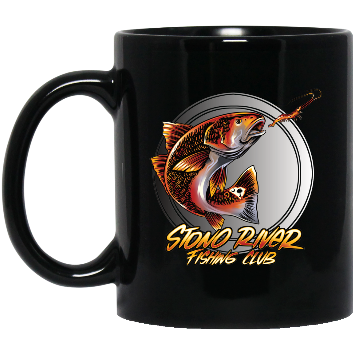 Stono River Fishing Club 11 oz. Black Mug