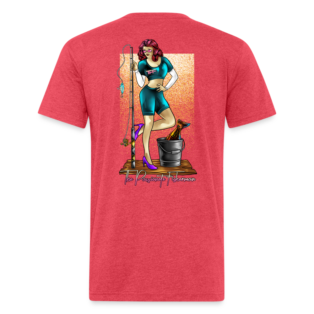 Pinup Girl Green-TPF-T-Shirt - heather red