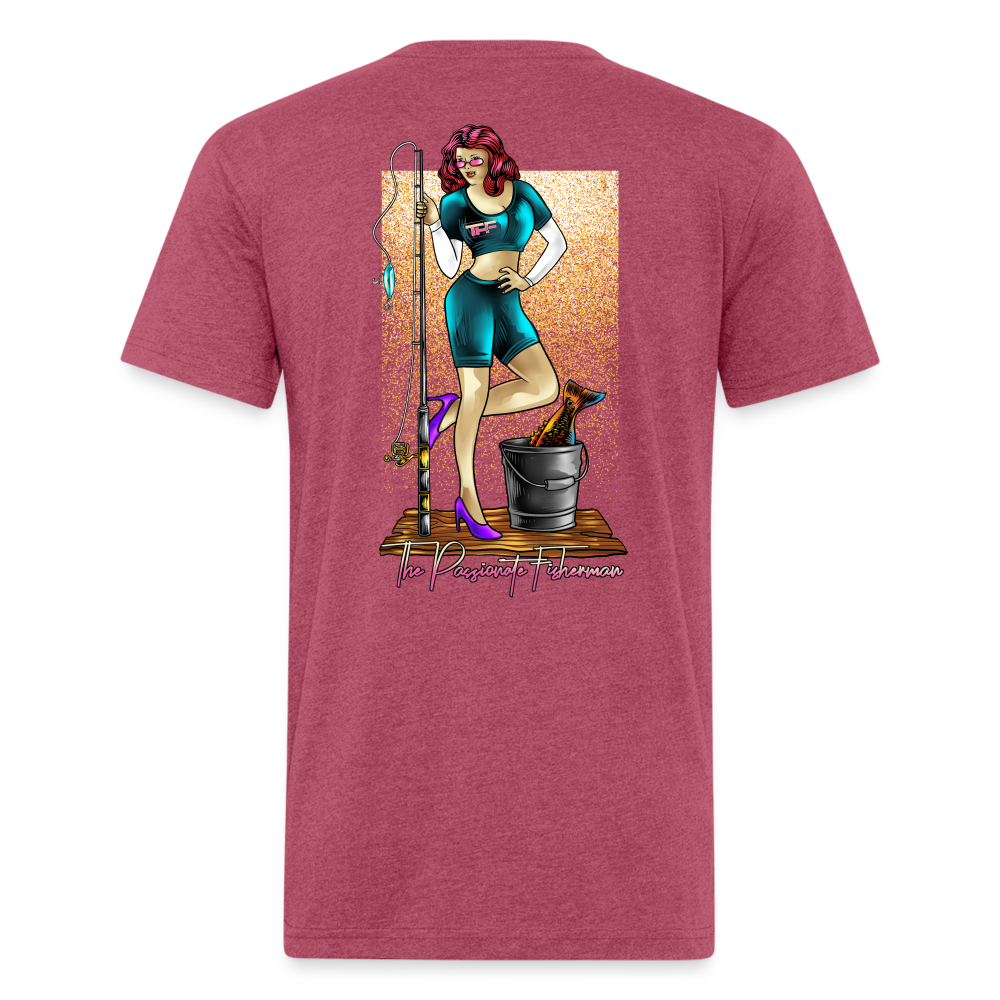 Pinup Girl Green-TPF-T-Shirt - heather burgundy