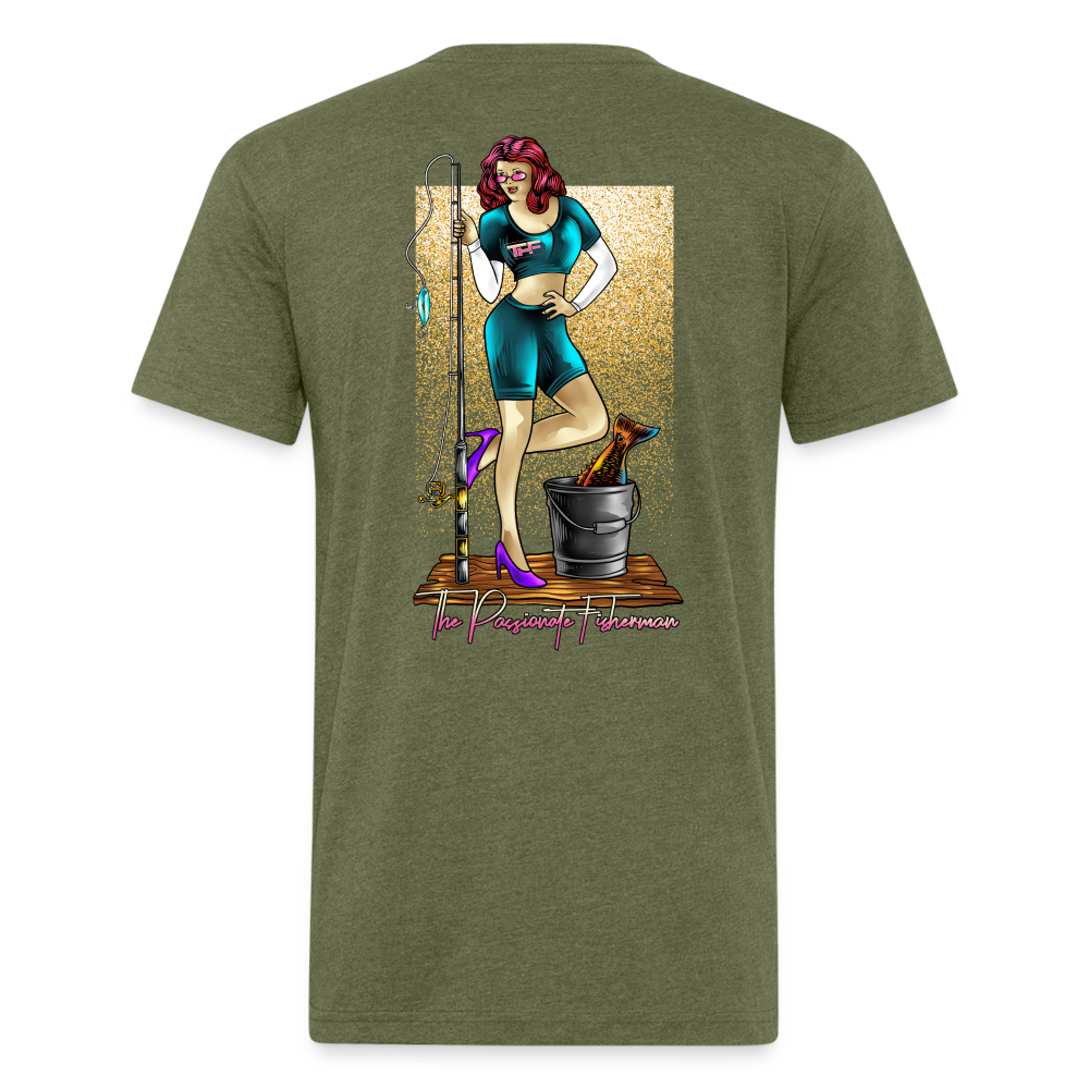 Pinup Girl Green-TPF-T-Shirt - heather military green